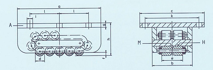 德国Boerkey AM-H型滚轮小车尺寸图