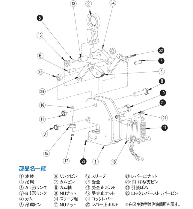 HV-G横吊竖吊兼用钢板钳结构图