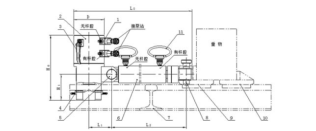 在轨重物推移机结构图