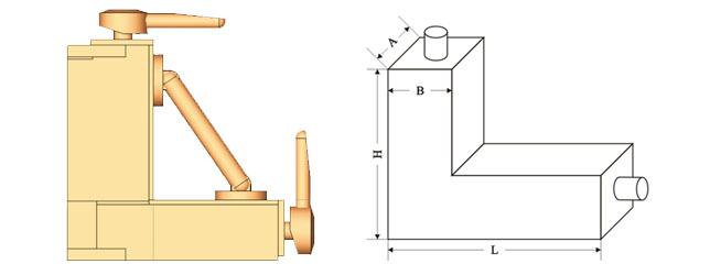 直角焊接永磁固定器尺寸图：龙海起重工具