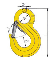 眼型滑钩尺寸图：龙海起重工具