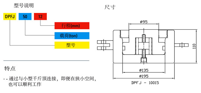 韩国TONNERS螺旋千斤顶尺寸图